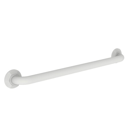 Newport Brass 27" L, Two Post, Solid Brass, 24" Grab Bar in Matte White, Matte White 1200-3924/52